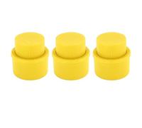 OVAQUIXI Tappo per Bottiglia per Bevande Professionale da 3 Pezzi, Coperchio Riutilizzabile Dal Design Innovativo per Soda, Tappo per Bottiglia in Plastica per Bevande Analcoliche (YELLOW)