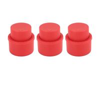 OVAQUIXI Tappo per Bottiglia per Bevande Professionale da 3 Pezzi, Coperchio Riutilizzabile Dal Design Innovativo per Soda, Tappo per Bottiglia in Plastica per Bevande Analcoliche (rosso)