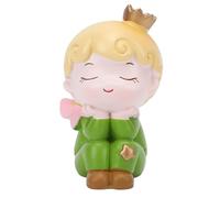 OVAQUIXI Topper per Torta, Simpatica Statuetta in Resina con Design a di Occhi Chiusi e Anti-sbiadimento per la Decorazione della Torta del Desktop di Casa (Principe)