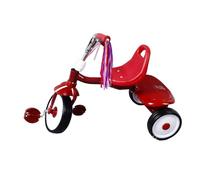 OVAQUIXI Triciclo, Materiale in Acciaio Robusto, Pieghevole, Regolabile in 3 Direzioni per i più Piccoli, Colore Rosso