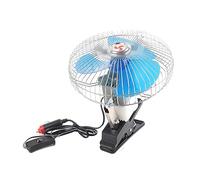 OVAQUIXI Ventilatore Portatile per Auto da 12 V con Motore in Rame, Mini Ventola di Raffreddamento con Rotazione di 180 Gradi, Morsetto Resistente e Design a Basso Rumore da 25 W per l'uso Sul