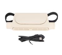 OVAQUIXI Ventola per Sedile Posteriore per Auto USB, Ventola di Raffreddamento Potente a Ricircolo D'aria a 3 velocità, a Basso Rumore, con Presa USB, per Camion SUV, Fuoristrada (Bianco crema)