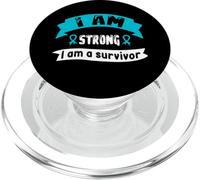 Ovarian Cancer I Am Strong I Am A Survivor PopSockets PopGrip per MagSafe