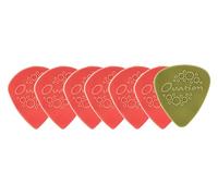Ovation Diamond Picks Nylon Sharp Tip Plettri - Super Grip - punta affilata - Set da 7 (6+1 pezzi Nylon Standard in omaggio) - 0,60 mm - rosso corallo - rosso - Prodotto in Repubblica Ceca
