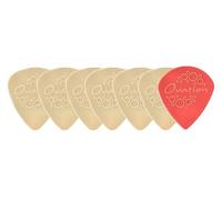 Ovation Diamond Picks Nylon Standard 351 Plettri - Super Grip - Punta arrotondata - Set da 7 (6+1 pezzi Sharp Tip in omaggio) - 0,46 mm - sabbia asciutta - beige - Prodotto in Repubblica Ceca