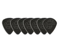 Ovation Diamond Picks - Set di 7 plettri in nylon standard 351 - Super Grip - punta rotonda - 6 + 1 pezzo Sharp Tip gratis) - 1,60 mm - nero onice - Made in Czech Republic