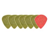 Ovation Diamond Picks - Set di 7 plettri in nylon standard 351 - Super Grip - punta rotonda - 6 + 1 pezzo Sharp Tip gratis) - 0,53 mm - verde - Made in Czech Republic