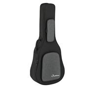 OVATION Guitars - Custodia morbida per chitarra, adatta per modelli Deep Contour/Mid-Depth/Super Shallow, imbottitura morbida da 20 mm, senza pelucchi, cinghie per zaino, nero/antracite