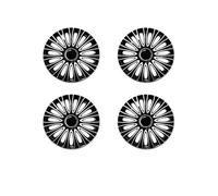 OVBNMO Coprimozzi stile pugnale da 15 pollici, 2 pezzi, copricerchi neri e argento, ruote for auto modificate, ruote di ricambio for auto
