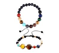 OVDGWC 2 Braccialetti di Perle, Sistema Solare -Planeta -Merco, Bracciali di Moda Creativi, Uomini E Donne Universali, Lavaggio delle Mani Interessanti, Decorazioni Abbinate di Abbigliamento