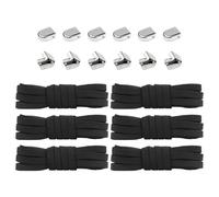 OVDGWC 3 Paia Di Lacci Per Scarpe Nere, Classici Lacci Delle Scarpe Elastiche, Lacci Per Scarpe Da Tipizzazione Creativa, Scarpe Per Bambini Per Adulti