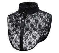 OVDGWC Pezzo Di Colletto Superiore, Colletto Elee E Semplice, Colletto Decorativo, Accessori Per Abbigliamento, Colletto Rimovibile (Nero)