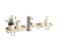 Oveeer The Faucet Shelf Bathroom Quick Drainage Space-Saving Carbon Steeel