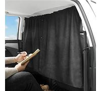 Ovege Tenda divisoria per auto (99% opaca, versione migliorata), per la privacy, per viaggi, notte, auto, campeggio, staccabile, semplice tenda (nero-spessa)