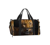 Ovely Borsa a tracolla per lo sport, con stampa di cane beagle, perfetta per viaggi, campeggio e attività all'aperto, Il leopardo dagli occhi profondi, One Size