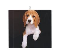 ovely - Tappetino scolapiatti con stampa di cane Beagle, tappetino assorbente da appoggio, adatto per conservare coltelli, tazze e piatti.