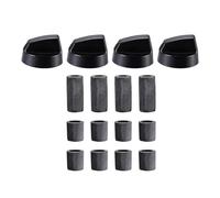 Oven Knob - ABS, Cooker Knobs, High-grade | Widely Used Gas Stove, Control Knobs For Kitchen Stoves, Ovens, Thermostats, Black Precise Temperature Adjustment Compatible & Various Ovens(Silver)