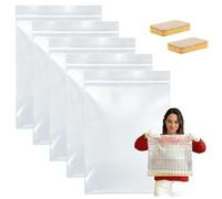 Oven Rack Cleaning Bags, No Scrub Oven Rack Cleaner Bags, No Cleaner Included, Reusable And Leak-Proof, For Ovens, Grills, And Air-Fryer Racks (5 Pcs-L)