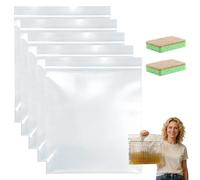 Oven Rack Cleaning Bags, No Scrub Oven Rack Cleaner Bags, No Cleaner Included, Reusable, Suitable for Cleaning of Various Sizes (5 Pcs-L)