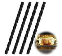 Oven Rack Protectors - 4 Pack Heat Resistant Silicone Oven Guards - Child Safety Protection Toaster Baking Edge Shields - Against Burns and Scars(14inch) (Black)