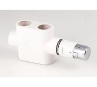 Oventrop Design rubinetto collegamento set 2, forma d'angolo, bianco, 1184184