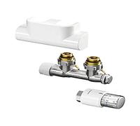 Oventrop Set Connessione per Radiatore da Bagno T Di, Bianco, 1x Termostato Sh