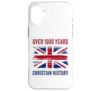 Over 1000 Years of Christian History - UK Patriot Graphic Custodia per iPhone 16 Plus