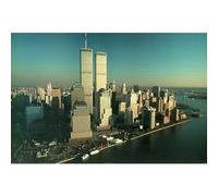 OVER AND ABOVE - POSTER DELLE TORRI GEMELLE - 24x36 SKYLINE DI NEW YORK 36023