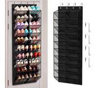 Over Door Shoe Organizer - 10-Tier Space Saving Hangable Storage Holder | Behind Door Shoe Organizer | for Room Dorm Entryway Apartment Home College Wardrobe