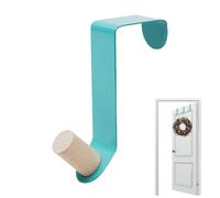Over Door Wreath Hanger - 1 x Wreath Hanger per porta anteriore | Gancio porta appendiabiti in metallo | Garland Hangers Hooks, Non-Scratch Christmas Decor With Ball For Bathroom, Bedroom, Holiday