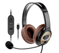 Over Ear Cuffie USB C per PC, Laptop, Tablet, Auricolari Tipo C con Microfono, Controllo Chiamate, Headset Type C per Ufficio, Lavora per per PC Samsung Huawei,Google Pixel
