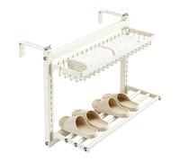 Over Radiator Drying Rack, 60cm Carbon Steel Double Layer No Drilling, Indoor Laundry Rack, Home Bathroom Kitchen Apartment Clothes Socks Shoes Gloves Dolls Space Saving Drying Solution Use Household