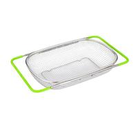 Over Sink Strainer - Fine Mesh Food Holder | Expandable Strainer Over The Sink, Extendable Silicone Handle Food Holder | Overs The Sinks Strainers Basket for Pasta Fruits Berries Tomatoes Grapes Dishe
