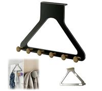 Over-The-Door Hanger Organizer,Multi-Purpose Over The Door Hanger Rack,No-Drill Hook Heavy Duty Storage Organizer for Bedroom Bathroom Entryway (E)