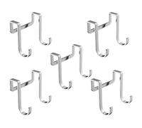 Over The Door Hooks 5 Pieces Stainless Steel Heavy Duty Space-Saving Hanger