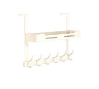 Over the Door Organizer 2-layer Heavy Duty Rustproof No-Drill Hooks | Behind the Door Storage for Bedroom Kitchen Pantry Dorm Kids Office Entryway Garage Closet Living Room