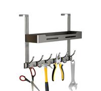 Over The Door Organizer - 2-Layer No-drill Rustproof Heavy Duty Hanger | Closet Door Organizer for Bathroom Kitchen Closet Pantry Dorm Laundry Room Kids Room Office