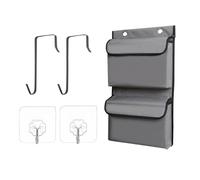 Over The Door Organizer - Behind Storage | Wall-Mounted Vertical Shelf Holder Hanger Waterproof for Kitchen Bathroom Nursery Pantry Entryway Bedroom