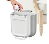 Over The Door Trash Can 10L Space-Saving - Silicone Foldable Garbage BinHAN | Wall Mounted Trash Can for Home, Restaurant, Bakery, Cabinet | Door, Wall Over The Door Trash Can 10L Space-Saving Silicone