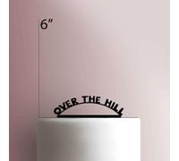 Over the Hill - Topper per torta in acrilico, larghezza 12,7 cm, colore: Viola