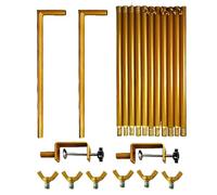 Over The Table Rod Stand, Gold Over Table Trellis with Clamps, Party Tableware,8.53x3.94 Feet Balloon Frame, Tabletop Banner Display, Backdrop for Wedding Or Any Occasione