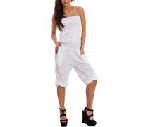 Overall donna tutina tuta bandeau pinocchietti capri leggera estiva sexy PQ1005