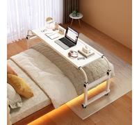 Overbed Desk Rolling Medical Table con ruote, altezza regolabile scrivania per computer mobile per ospedale e uso domestico