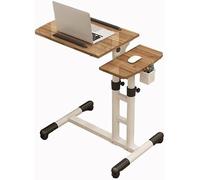 Overbed Table - Scrivania portatile con ruote, altezza regolabile, supporto mobile per computer portatile, inclinabile, per divano