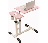 Overbed Table - Scrivania portatile con ruote, altezza regolabile, supporto mobile per computer portatile, inclinabile, per divano