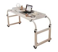 Overbed Table with Wheels Standing Workstation Height And Width Adjustable Desk Works As A Bar Table,Dining Table Or Laptop Cart,Bed Table,Desk