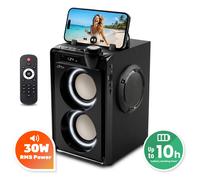 Mediatech Bluetooth Speaker 30W FM Radio USB SD USB-C Legno