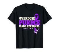 Overdose Awareness Prevenzione Nastro Viola Regalo Maglietta