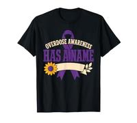 Overdose Awareness Prevenzione Nastro Viola Regalo Maglietta