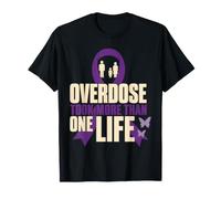 Overdose Awareness Prevenzione Nastro Viola Regalo Maglietta